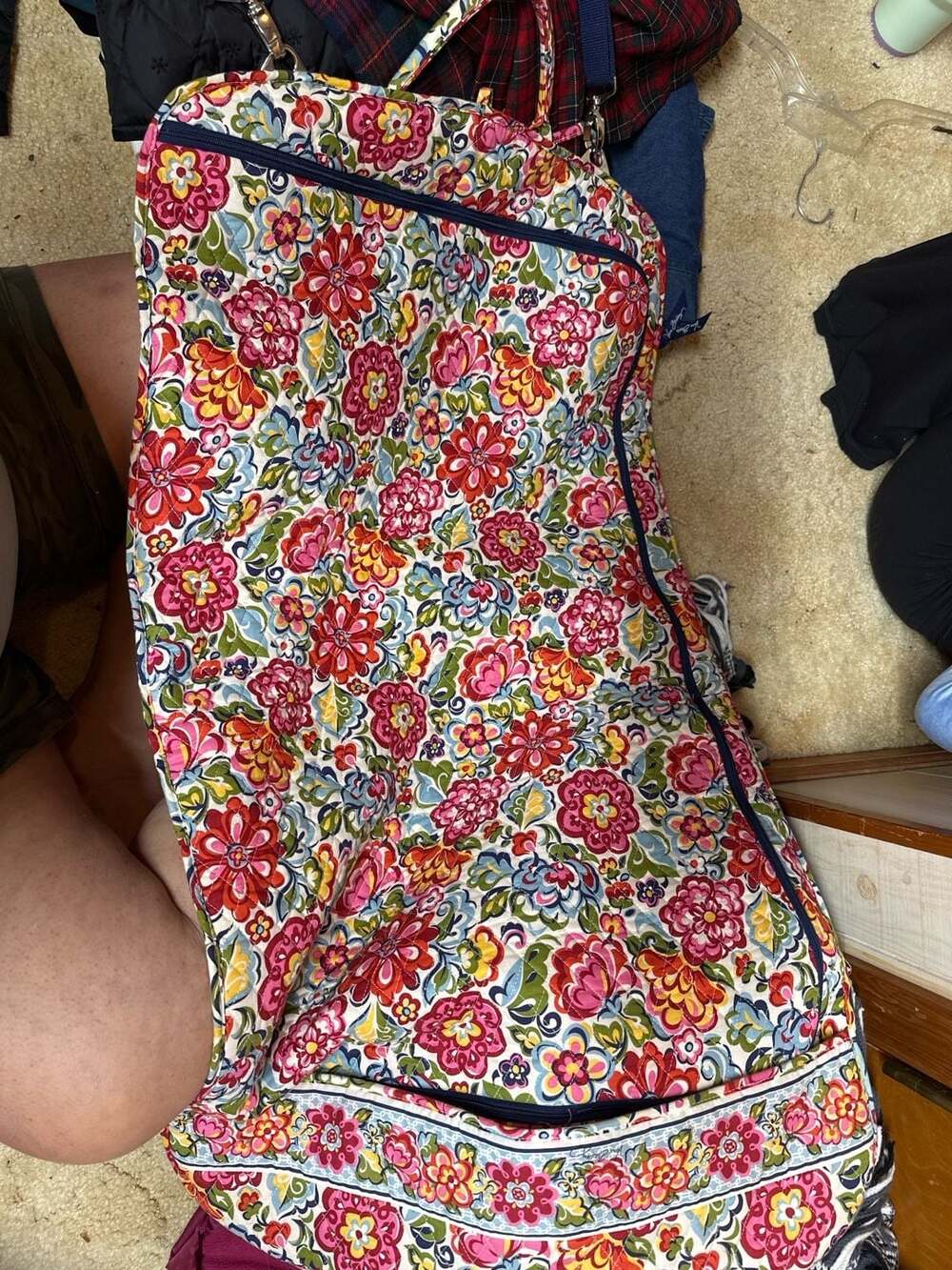 Vera Bradley Hope Garden Hanging Garment Bag Floral Travel Bag